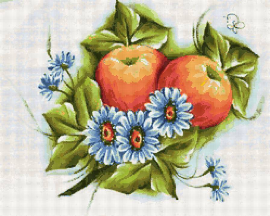 яблоки и цветы - цветы, яблоки - предпросмотр