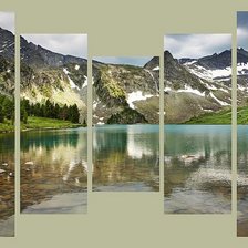 Схема вышивки «горы»