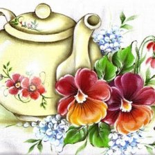 Схема вышивки «чаепитие»