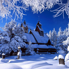 Схема вышивки «зима»