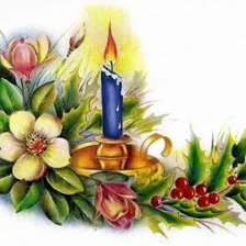 Схема вышивки «праздничная свеча»