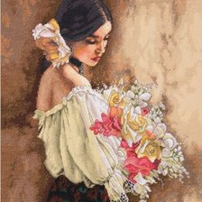 Схема вышивки «девушка»