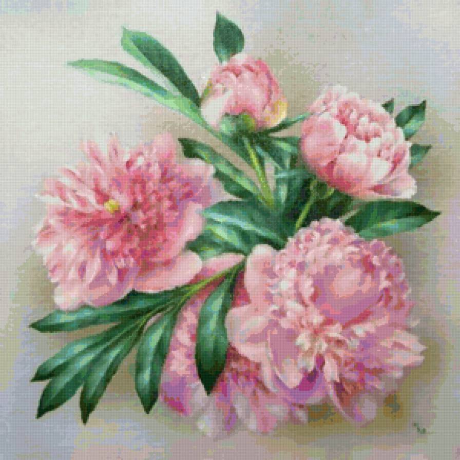 Серия "Букет" - букет, пионы, цветы - предпросмотр