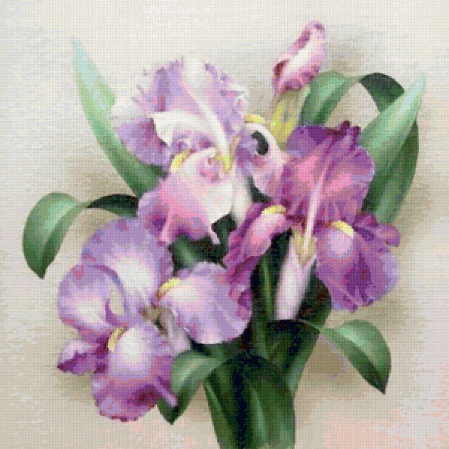 Серия "Букет" - букет, цветы, ирисы - предпросмотр