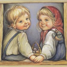 Схема вышивки «Дети»