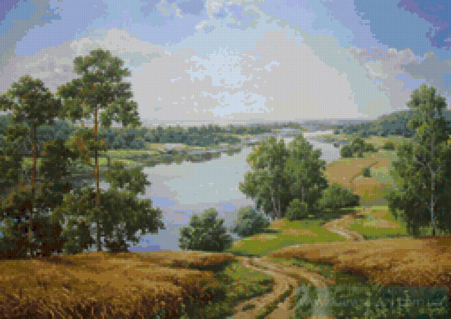 река гордеева мария - река, живопись, пейзаж, лето - предпросмотр