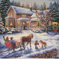 Схема вышивки «Зима»