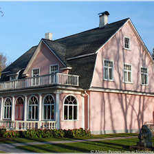 Схема вышивки «Домик весной»