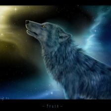 Схема вышивки «волк»