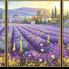 Схема вышивки «Триптих Пейзаж»