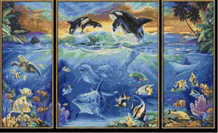 Триптих Морские мотивы - предпросмотр