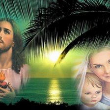 Схема вышивки «Исус-Мария»