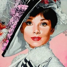 Схема вышивки «женщина в шляпке»