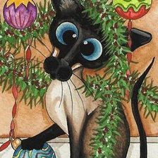 Схема вышивки «Кот и новый год»