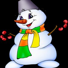 Схема вышивки «снеговичок»