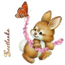 Схема вышивки «зайка»