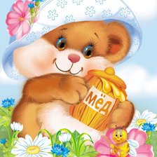 Схема вышивки «медвежонок»