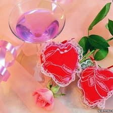 Схема вышивки «сердечки»