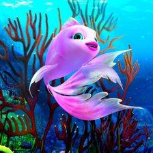 Схема вышивки «Красивая рыбка»