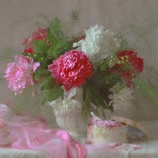 Схема вышивки «пионы»