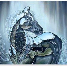 Схема вышивки «Металлическая лошадь»