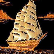 Схема вышивки «парусник»