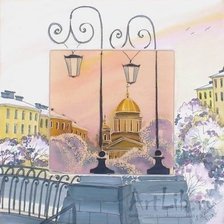 Схема вышивки «Питерские улочки»