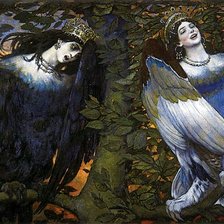 Схема вышивки «Васнецов Виктор.Сирин и Алконост.»