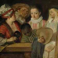 Схема вышивки «Ватто Антуан.Артисты театра.»