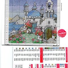Схема вышивки «замок»