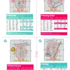 Схема вышивки «хрюшки»