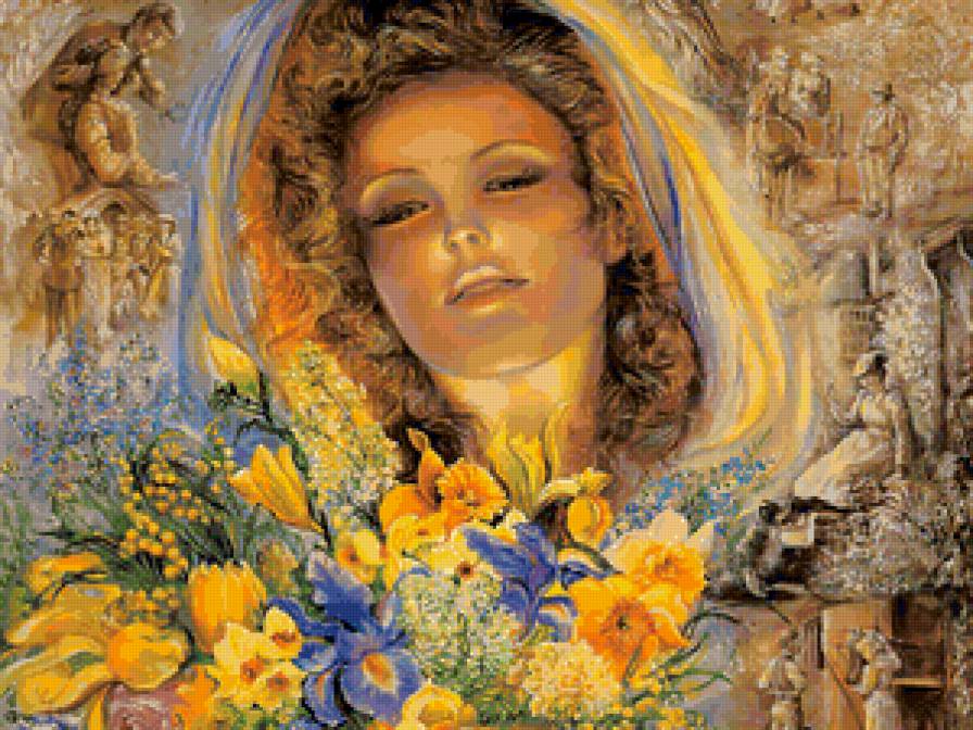 Мир фентази - картина, девушка, портрет, фея, фентази, красота - предпросмотр