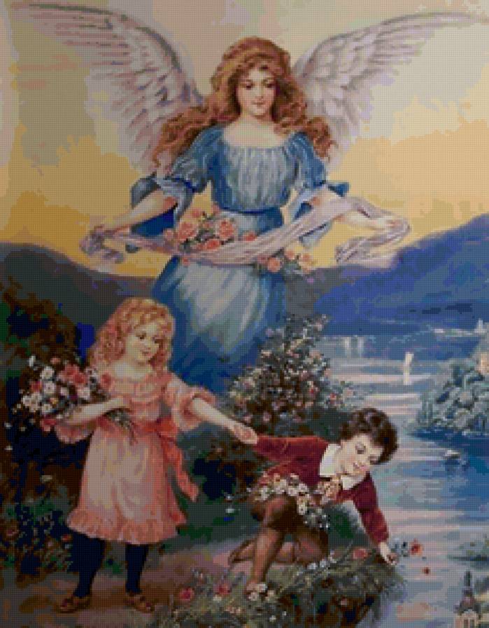 №158833 - детя, цветы, ребенок, ангел - предпросмотр