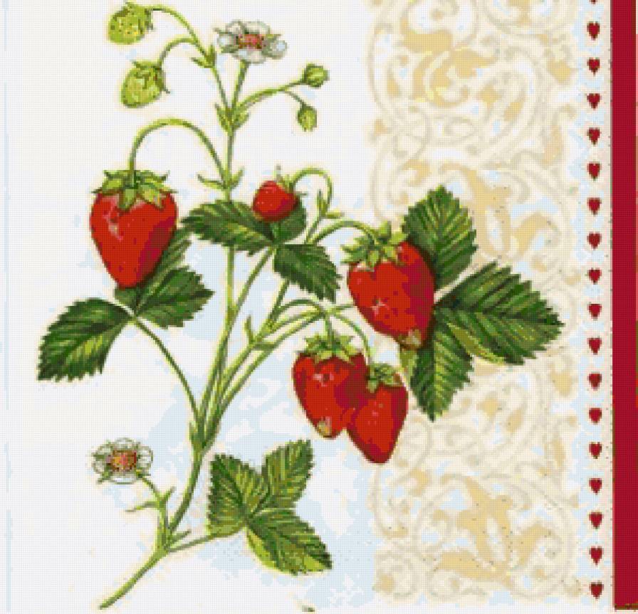 Земляничная подушка - подушки, ягодки, узоры, ягоды, клубника, пдушка, земляника - предпросмотр