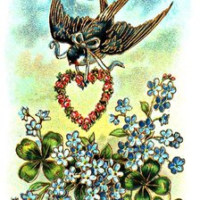 Схема вышивки «Ласточка с весною в сени к нам летит»