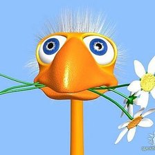 Схема вышивки «страус»