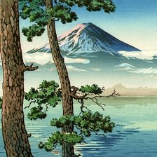 Схема вышивки «пейзаж японии»