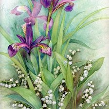 Схема вышивки «Акварельные цветы»