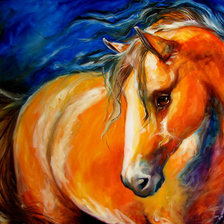 Схема вышивки «рыжая лошадь»