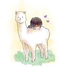 Схема вышивки «лама и мальчик 2»