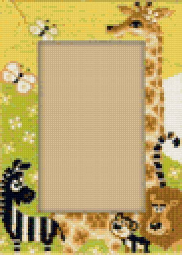 рамка для фото - жираф, рамка для фото - предпросмотр