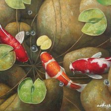 Схема вышивки «рыбки»