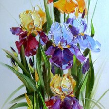 Схема вышивки «ирисы»