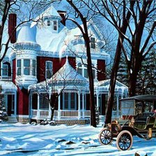 Схема вышивки «особняк»