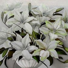 Схема вышивки «белые лилии»