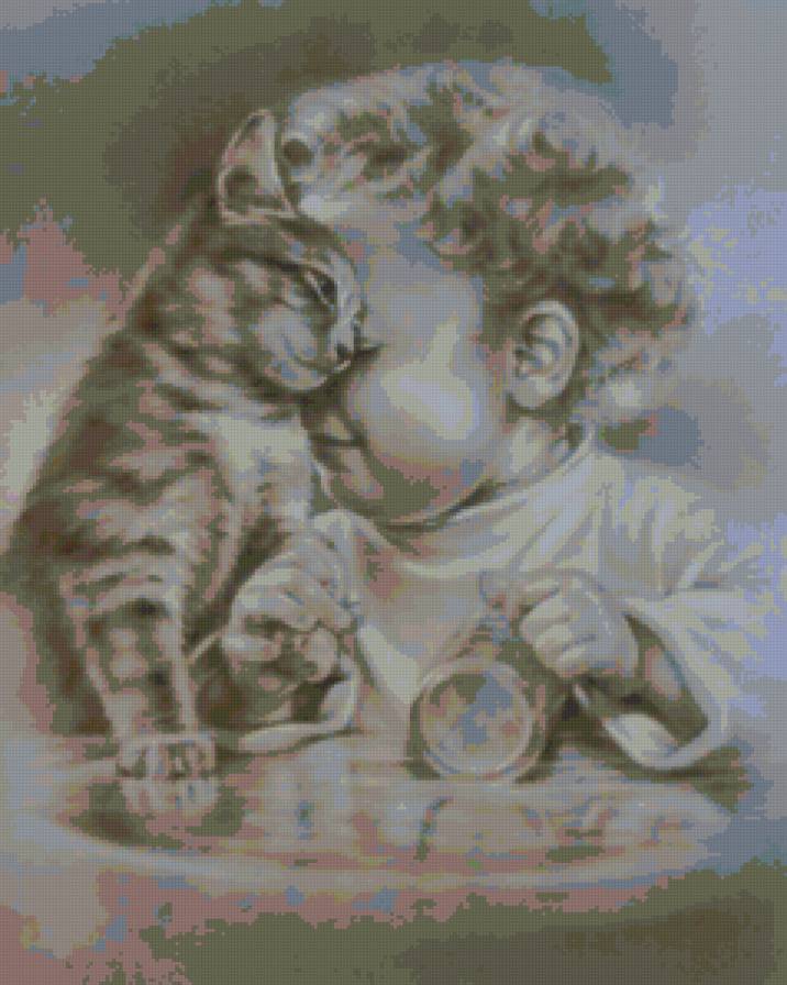 №159638 - детя, кот, ребенок - предпросмотр