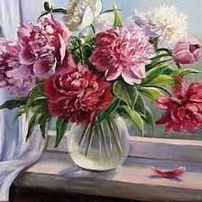 Схема вышивки «Пионы»