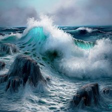 Схема вышивки «волны»