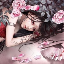 Схема вышивки «девушка»