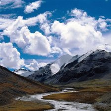 Схема вышивки «горы»